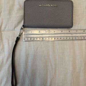 Michael Kors Gray Wristlet Wallet